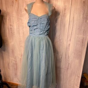 1960s Blue Tulle Dress